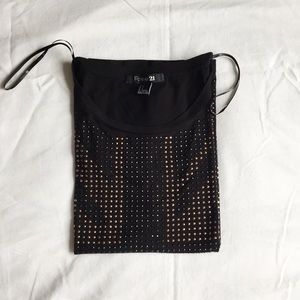 BLACK FOREVER 21 SHIRT WITH SEQUINS